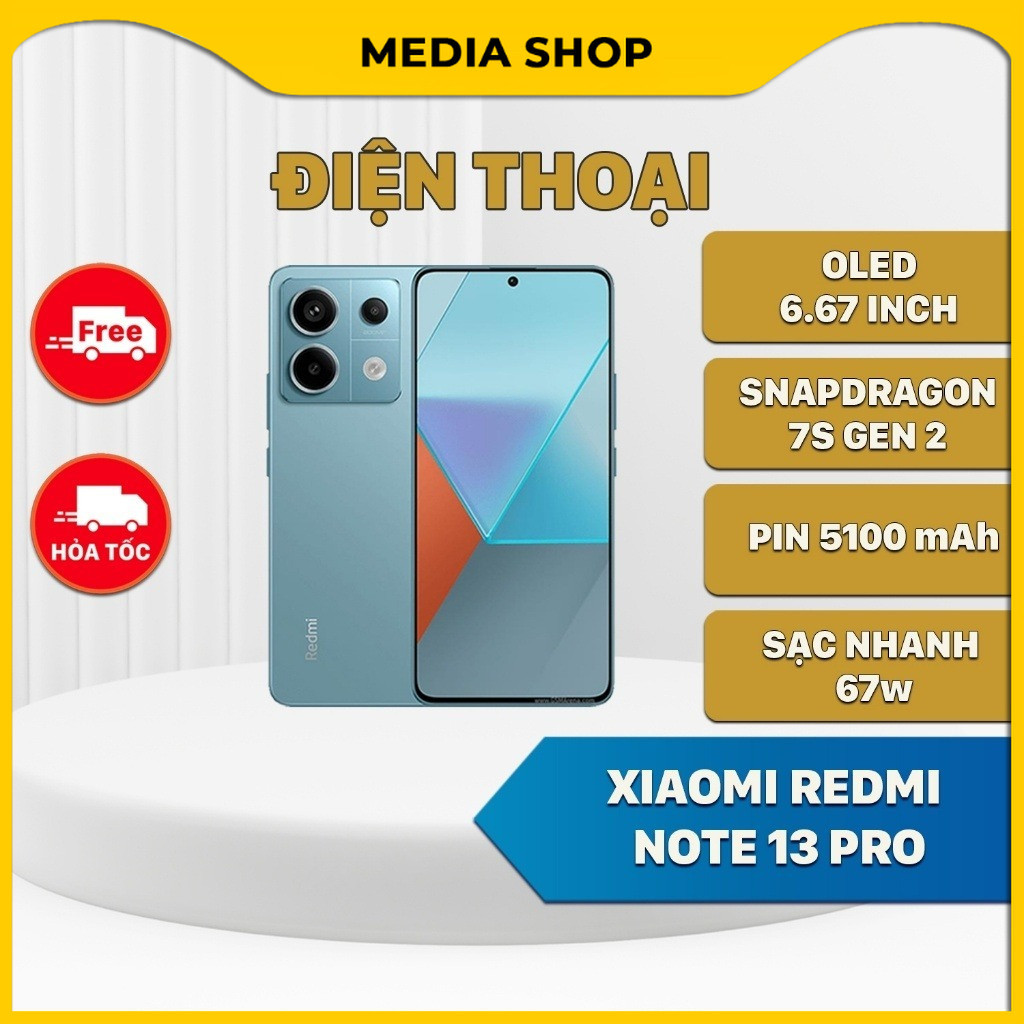 Điện Thoại Xiaomi Redmi Note 13 Pro 5g Bh 12 Tháng Snapdragon 7s Gen