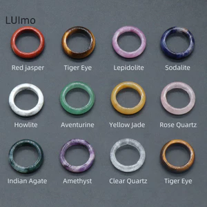 Luimo 1 Chiếc Nhẫn Đá Tự Nhiên Mã Não Tinh Tế Nhẫn Pha Lê Cho Nữ Cô Gái Nhẫn Thời Trang Tiệc Cưới Trang Sức Phụ Kiện Quà Tặng SBS