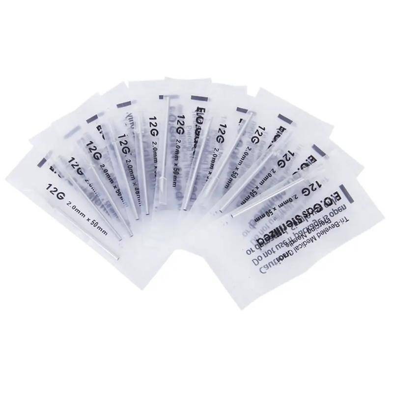 20 Chiếc Kích Thước Hỗn Hợp Vô Trùng 12 / 14 / 16 / 18 / 20g Cơ Thể Tai Xuyên Kim 316l Y Tế Thép Không Gỉ Cơ Thể Kim Hình Xăm Xuyên Tai Mũi