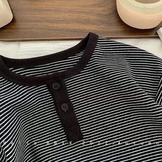 (6m-15Y) Áo thun sọc dài tay cho trẻ em Áo Hoodie cổ tròn bé trai và bé gái Hoàng tử