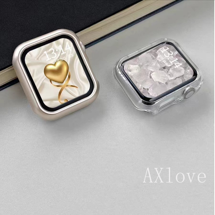 Ốp Mờ Cho Apple Watch Ultra 2 49mm Cho iWatch Series 9 41mm 45mm 40mm 44mm 42mm 38n S11 Ốp Lưng PC Cứng Chống Sốc Cạnh Bảo Vệ Ốp Lưng Phụ Kiện