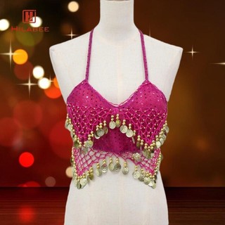 Sequin Belly Dance Trang Phục Trang Phục Shimmer Áo Ngực Áo Tank Wear