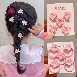 Mũ Đội Đầu Trẻ Em Hoa Anh Đào Kẹp Tóc Màu Hồng BB Bên Kẹp Độ Đàn Hồi Cao Dây Tóc Phụ Kiện Tóc Mũ Đội Đầu [MỚI]