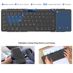 Bàn phím có thể gập lại bằng hợp kim Jomaa Bluetooth Màn hình mức pin Bàn phím gấp không dây có thể sạc lại với bàn di chuột / Miếng đệm số — ảnh 7