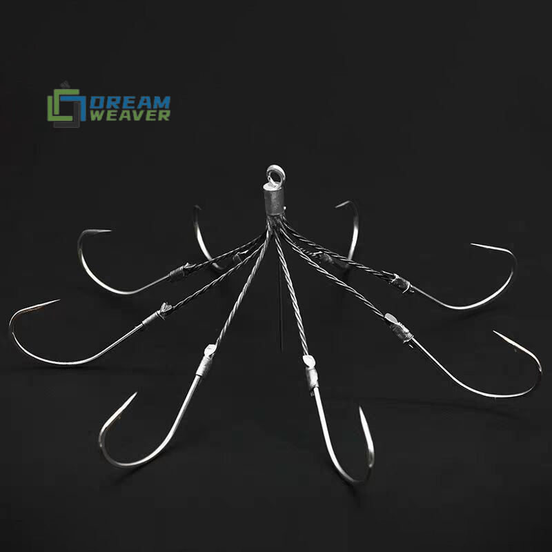 Móc Treble Thép Carbon Cao 6 Móng Vuốt Siêu Sắc, Dụng Cụ Câu Cá Mới