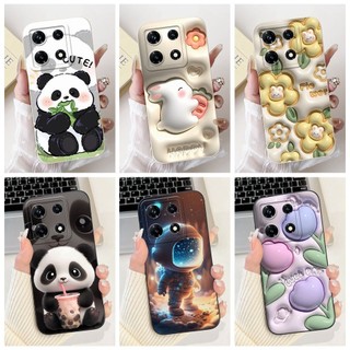 Ốp điện thoại chống sốc bảo vệ hình thỏ gấu trúc đáng yêu cho Xiaomi Redmi Note 13 4G Note13 13Pro 4G