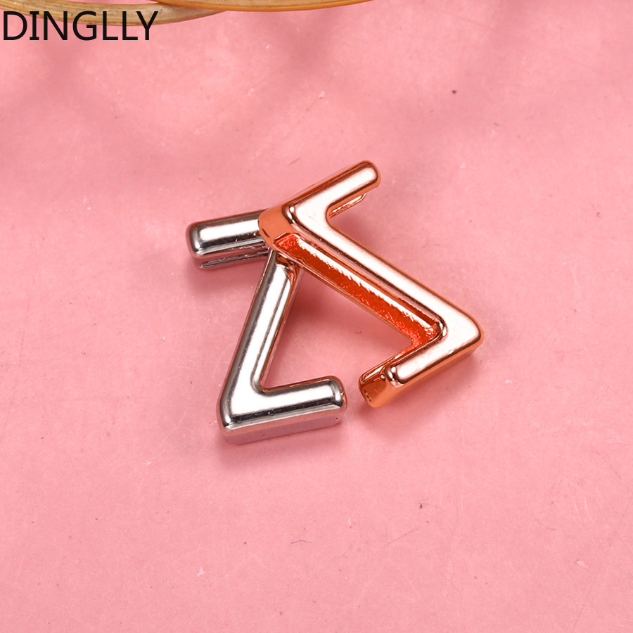 Dinglly Hoa Hồng Màu Vàng Chữ Cái Tiếng Anh Hạt MỚI 10mm * 2mm Lỗ Vuông Quyến Rũ Phù Hợp Với 10mm Vòng Tay Cho Nữ Tự Làm Phụ Kiện