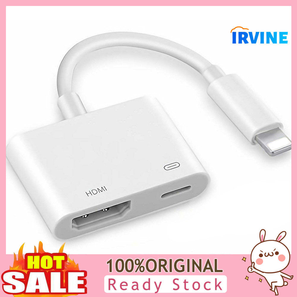 8 Pin To HDMI TV AV Cable Adapter For IPhone 13/12/11/XR/Xs/X/8/7 IPad Latest UK