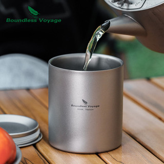 Boundless Voyage 350ml Cốc Titan Có Nắp Đôi Tường Cốc Trà Cà Phê Nước Drinkware Cắm Trại Ngoài Trời Văn Phòng Bộ Đồ Ăn