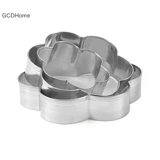 Gcdhome Khuôn Nướng Trứng Khuôn Thép Không Gỉ Khuôn Cắt Bánh Quy DIY Khuôn Trái Tim Ngôi Sao Cắt Hoa 3 Cái / bộ HOT