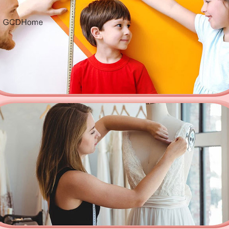 Gcdhome 1.5M Dễ Thương Thước Nhỏ Đơn Giản Di Động Da Mềm Linh Hoạt May Thước Đo Cho Cơ Thể Thợ May Thủ Công 60Inch HOT