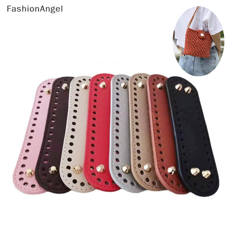 FashionAngel 1 Túi Linh Kiện Đáy Dài Cho Túi Dệt Kim Đế Da Handmade Có Lỗ DIY Móc Phụ Kiện TH