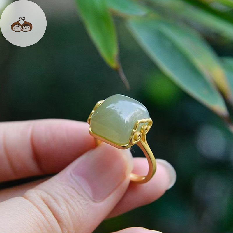 Ars Vintage Phong Cách Dân Tộc Tốt Lành Đám Mây Giả Ngọc Có Thể Điều Chỉnh Nhẫn Nữ Phong Cách Trung Hoa Tính Khí Đơn Giản Thanh Lịch Nhẫn Tặng VN