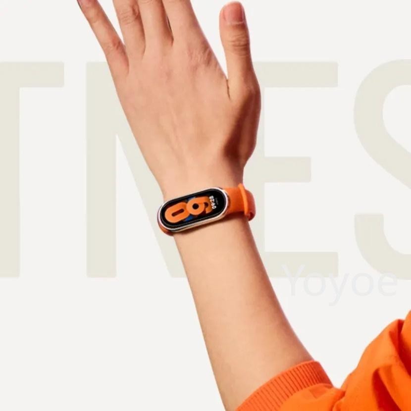 Vòng tay silicon thể thao cho Mi Band 8/9/10/NFC, dây thay thế đồng hồ