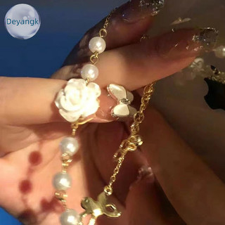 Deyangk Mặt Trăng Lãng Mạn Hoa Mặt Dây Chuyền Vòng Tay Nữ Bé Gái Thời Trang Sáng Bóng Đuôi Cá Trái Tim Zircon Dây Xích Vòng Tay Trang Sức Dự Tiệc Quà Tặng VN