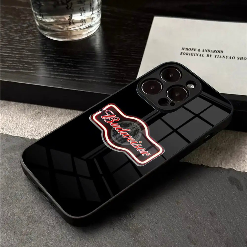 Ốp điện thoại bia BK-1 B-Budweiser cho Iphone 17,15 14 12 11 13 Pro Max Mini X 8 Xr Xs 7 Puls 6 pha lê 0821