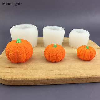 Moonlights 1 Silicone 3 Kích Thước Halloween 3D Khuôn Bí Ngô Trang Trí Khuôn Bánh EN