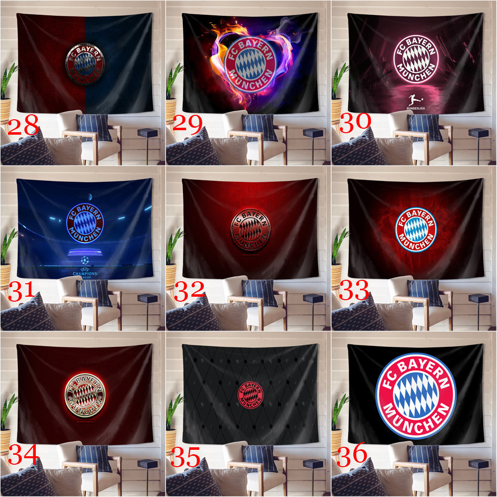 Fc Bayern Munich Logo Tấm Thảm Treo Tường Có Kẹp Polyester Tấm Thảm Phòng Ngủ Treo Tường Tấm Thảm Trang Trí Nhà Cửa