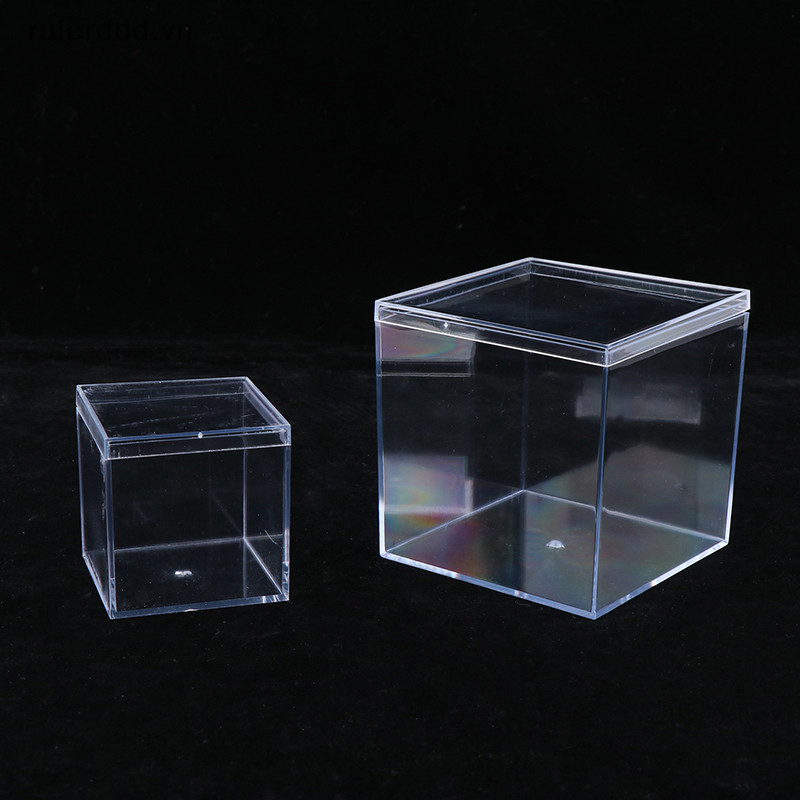 # Mới # 1 Hộp Acrylic Trong Suốt Có Nắp Nhựa Tổ Chức Quà Tặng Nhỏ Vuông Hộp Đóng Gói Thực Phẩm Kẹo Hộp Bảo Quản Cho Gia Đình.