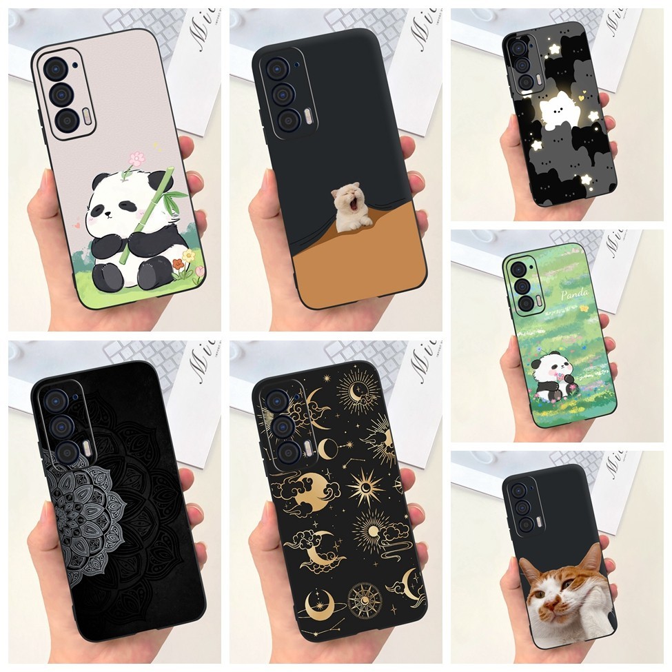 Ốp Lưng Motorola Edge 2021 Thẩm Mỹ Mèo Gấu Trúc Sơn Mềm Silicon Motorola Edge 2021 Ốp Lưng Điện Thoại XT2141-1 Ốp Lưng