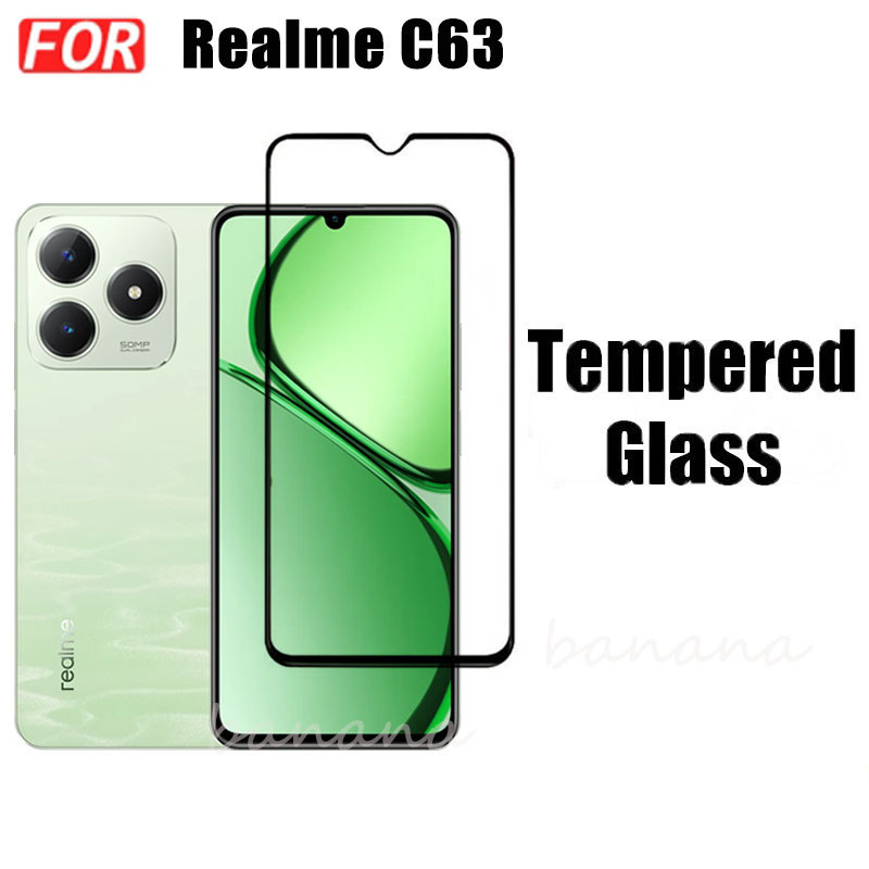 Ốp điện thoại di động chống rơi 3 TRONG 1 Realme C63 cho Realme C65 C67 4G C53 C55 C51 Note 50 Phim kính cường lực + Phim ống kính