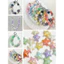 10 Chiếc 22.8 Mm Acrylic Đầy Màu Sắc Pentagram Rời Hạt DIY Trang Sức Làm Chất Liệu Handmade Quà Tặng Thời Trang