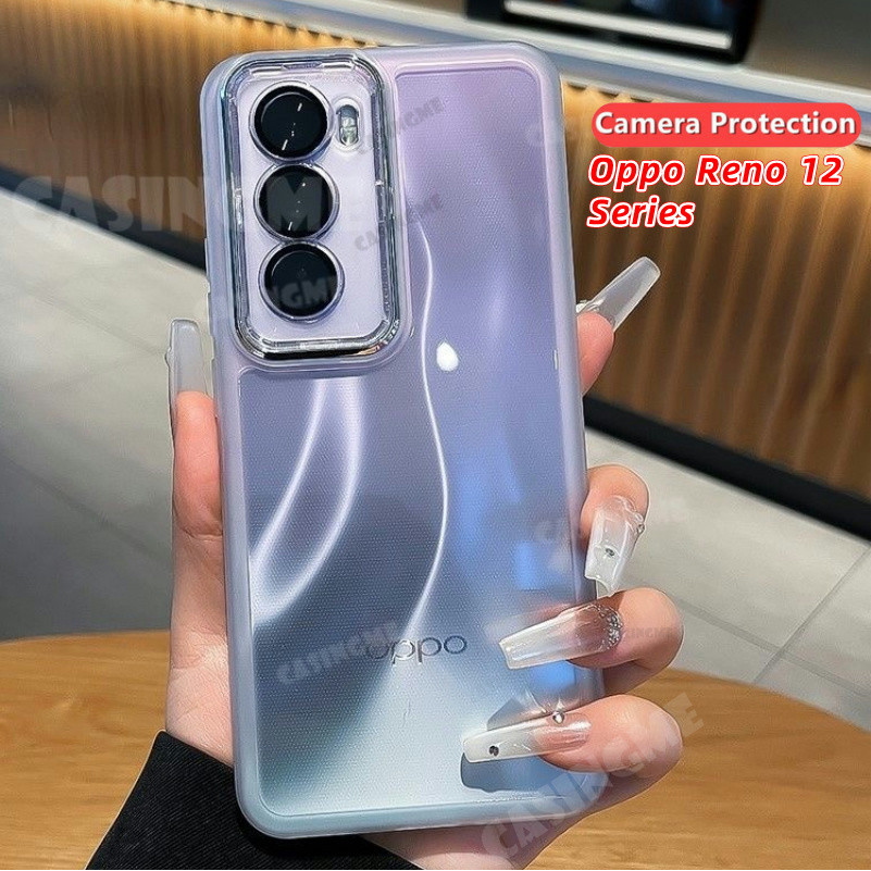 Oppo Reno 13 12Pro 5G 2024 Vỏ Trong Suốt Cho Oppo Reno 12 Reno12 OppoReno12 Pro 12Pro 5G 4G 2024 Vỏ Điện Thoại Mạ Trong Suốt Mềm Mỏng Trong Suốt Vỏ Bảo Vệ Camera Trong Suốt
