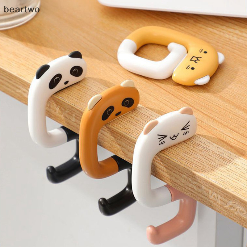 < Beartwo > Du Lịch Túi Nhựa Di Động Dễ Thương Móc Treo Trang Trí Bàn Ví Túi Móc Treo Tường Giá Đỡ Túi Xách Móc Treo Đẹp