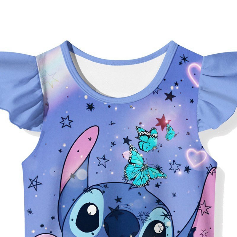 SY6 Stitch hoạt hình dễ thương váy cosplay colth cho trẻ em bé gái váy một mảnh đồ ngủ mặc giải trí YS6