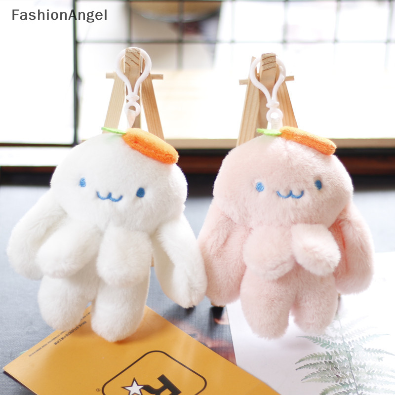FashionAngel 1Pc Sang Trọng Dài Tai Củ Cải Schoolbag Móc Khóa Hoạt Hình Túi Mặt Dây Chuyền TH