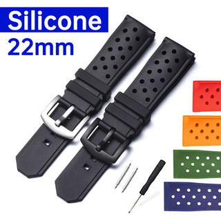 Dành Cho Đồng Hồ TAG Dây Đeo Đồng Hồ Silicon Nhiệt Đới CARRERA Monaco 22 Mm Dây Đồng Hồ WAZ2113 Cao Su Đồng Hồ Lặn Diver Thể Thao Nhựa Dây Đeo Tay Nam Nữ Vòng Tay