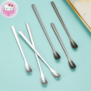 Moonlights Thép Không Gỉ Thìa Cà Phê Kem Món Tráng Miệng Trà Khuấy Thìa Cho Dã Ngoại Phụ Kiện Nhà Bếp Thanh Dụng Cụ Tay Cầm Dài Thìa EN