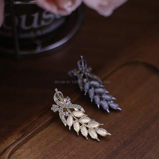 Mauropoli [Sẵn Sàng] Kẹp Tóc Tai Lúa Mì Phong Cách Mới Nhỏ Tinh Tế Đầu Trước Nổ Kẹp Tóc Đầu Sau Nửa Tie Mũ Đội Đầu Nữ