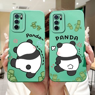 Ốp bảo vệ ống kính OPPO A16 A16s OppoA16 A 16S 4G CPH2269 CPH2271 Vỏ điện thoại silicon mềm hoạt hình gấu trúc dễ thương