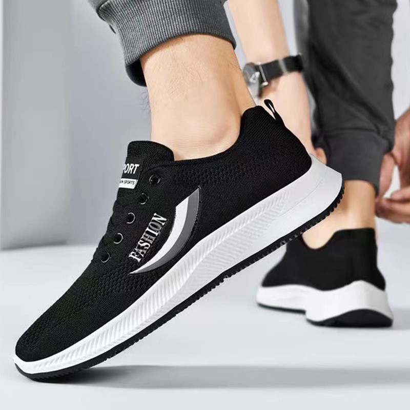 🔥Còn hàng🔥Giày thể thao nam thiết kế dạng lưới thoáng khí, giày chạy bộ nhẹ chống trượt
