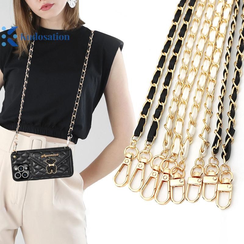 Kudosation 120cm Ví Dây Xích Đeo Ngang Túi Xách Dây Xích Thay Thế Da Túi Đeo Vai Dây Xích Diy Nữ Cô Gái Túi Một Phần Phụ Kiện