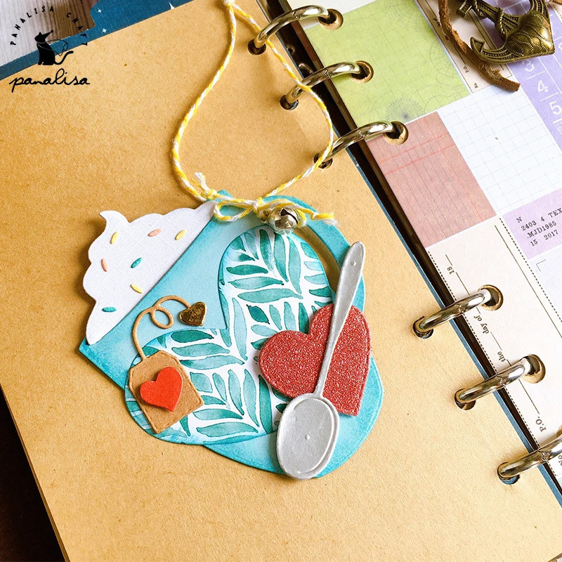 Cupcake Kem Món Tráng Miệng Kim Loại Thép Carbon Cắt Khuôn DIY Dập Nổi Mẫu Sổ Lưu Niệm Album Ảnh Thiệp Chúc Mừng Cắt Chết Giấy Nghệ Thuật Khuôn