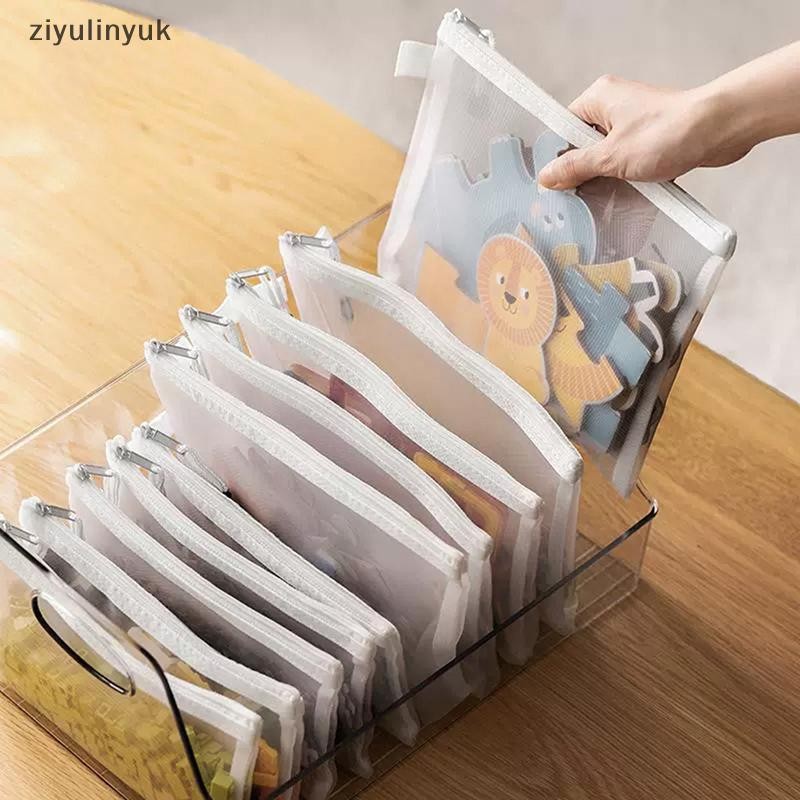 Ziyulinyuk A4 / A5 / A6 Lưới Dây Kéo Túi Tài Liệu Túi Zip Chống Thấm Nước Thư Mục Tập Tin Đồ Dùng Văn Phòng Trường Học Hộp Đựng Bút Chì 1 Túi Đựng Mỹ Phẩm Trang Điểm EN