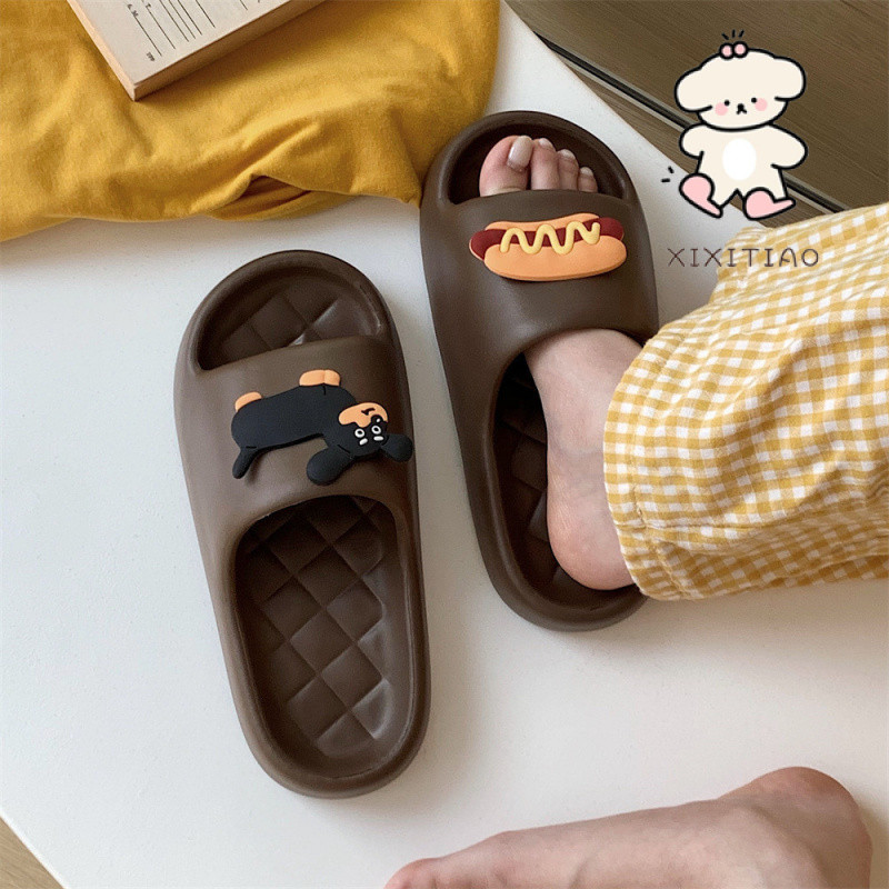 Xixitiao Dép Nam Nữ Trong Nhà Đế Mềm Thoải Mái eva Puppy