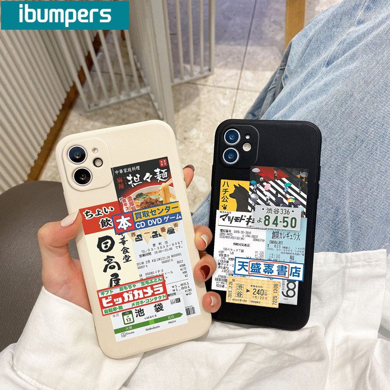 ibumpers Ốp Lưng IPhone Họa Tiết Ramen Nhật Bản Thoáng Mát Độc Đáo Cho IPhone 16 15 14 12 13 11 Pro Max IP 7 8 Plus X XS XR Ốp Điện Thoại Silicon Mềm Chống Sốc