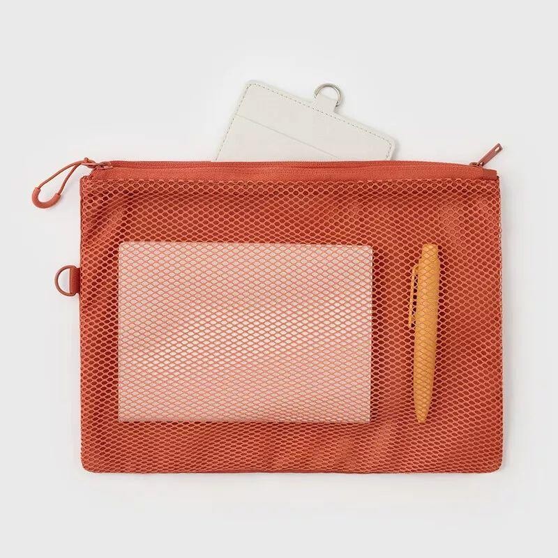 Túi đựng lưới có dây kéo đôi phong cách Nhật Bản Muji