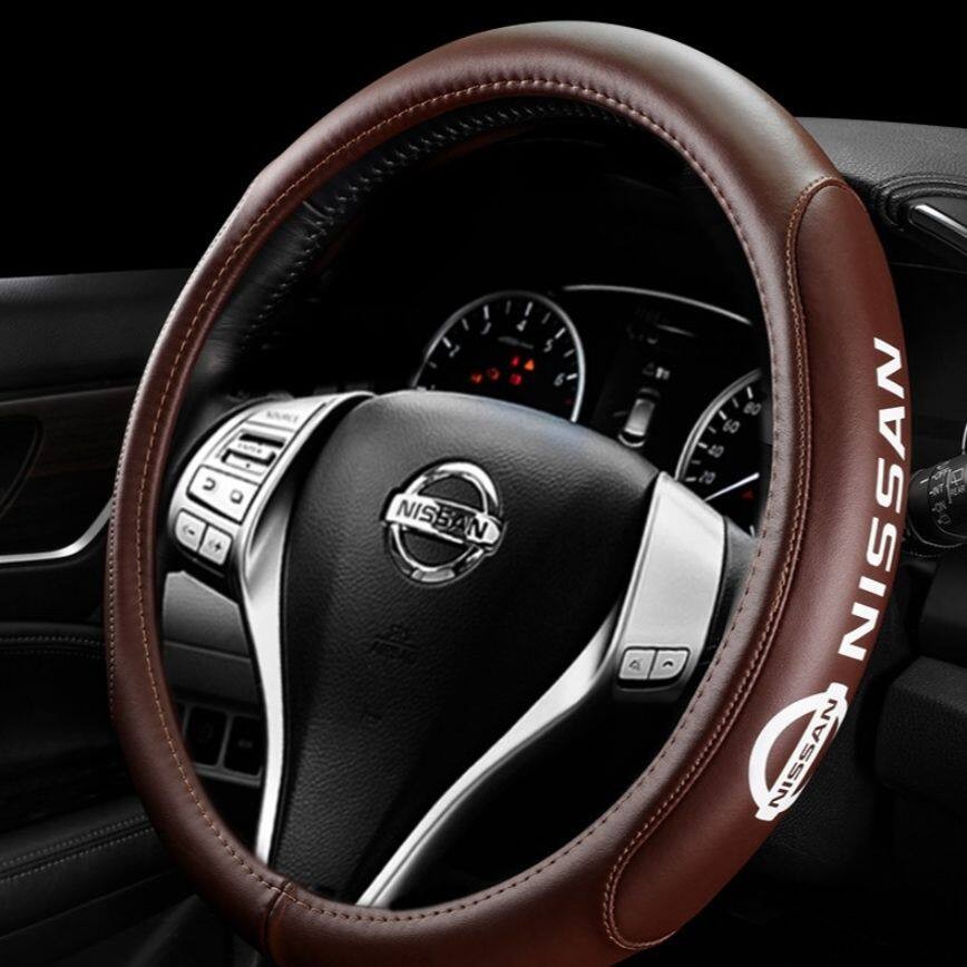 Bọc vô lăng xe bằng da bò cho Nissan Qashqai X Trail t32 Juke Note Tiida Almera Rogue