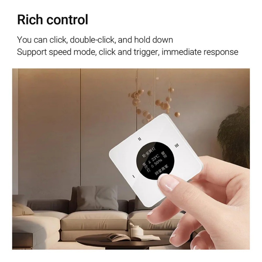 Linptech Công tắc thông minh KS1 Pro màn hình kính, cảm biến độ ẩm nhiệt độ, liên kết Mijia APP