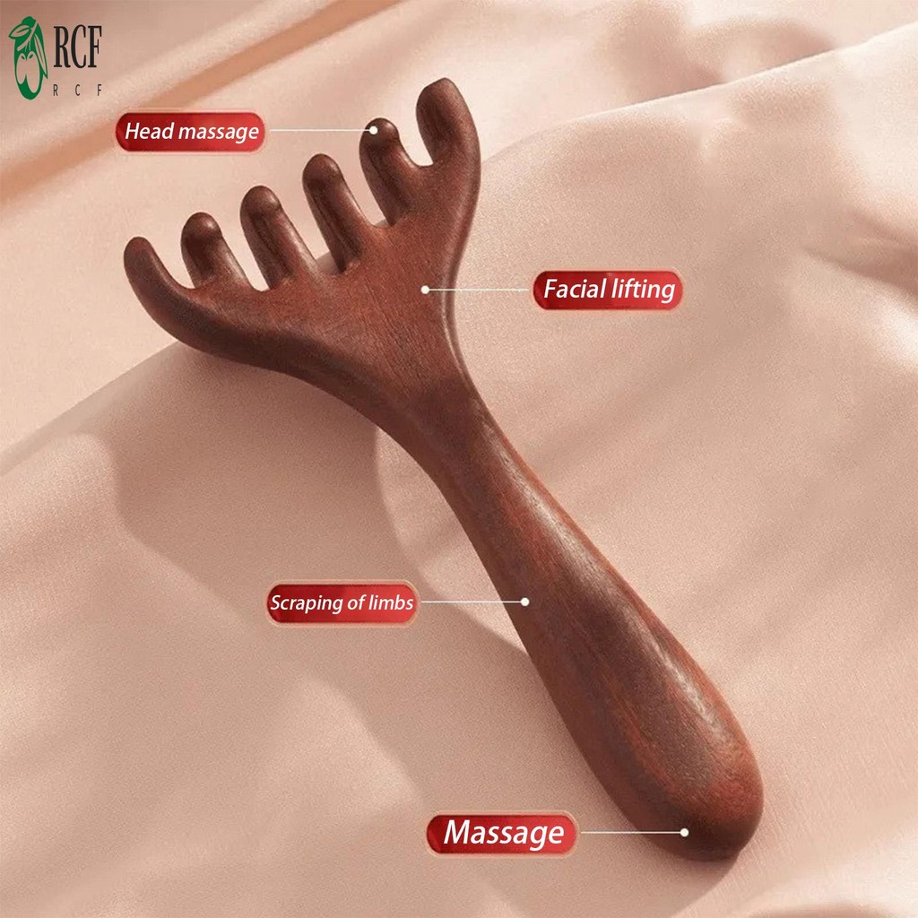 Gạc Hươu Năm Chân Massage Lược Răng Rộng Gua Sha Lược Tóc Để Giảm Mệt Mỏi Và Thúc Đẩy Thư Giãn