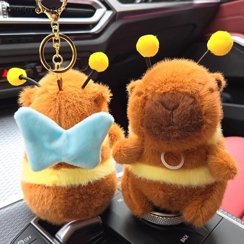 Capibara Kéo Lắc Cánh Ong Capybara Búp Bê Móc Khóa Ba Lô Trang Trí Búp Bê Cặp Đôi Cô Gái Chìa Khóa Treo Phụ Kiện Đồ Chơi Trẻ Em