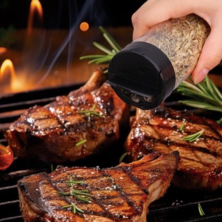 Bình đựng gia vị trong suốt có nắp đậy - Bình lắc hạt tiêu muối bằng nhựa - Hộp đựng gia vị - Hộp đựng bột BBQ - Tiện ích nhà bếp