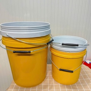 Xô (thùng) bê 10l/20l, thùng sơn, xô đựng nước quai sắt PP màu trắng, vàng (KHÔNG NẮP) - Trường An VN