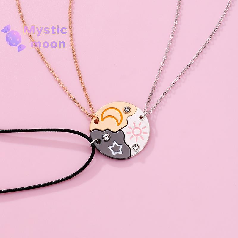 [Mystic] 3 Cái / bộ Mặt Trăng Mặt Trăng Sao Mặt Dây Chuyền Vòng Cổ Người Bạn Thân Nhất Bff Tình Bạn Cặp Đôi Vòng Cổ Trang Sức Thời Trang [Mới]