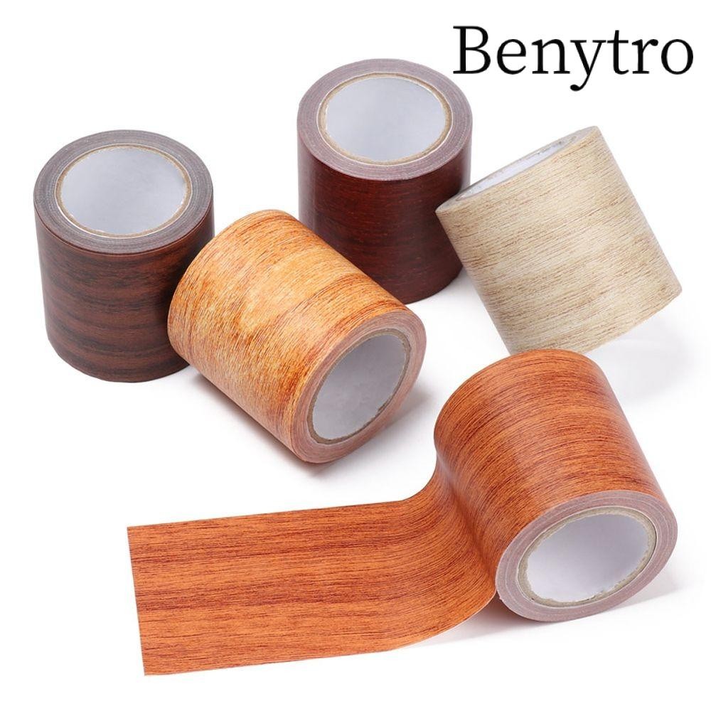 Benytro Nhãn dán cải tạo sàn BENYTRO 5M / cuộn, Băng sửa chữa nội thất hạt gỗ tự dính, Đề can cửa chống nước thực tế chống nấm mốc chất lượng cao Trang trí nhà cửa