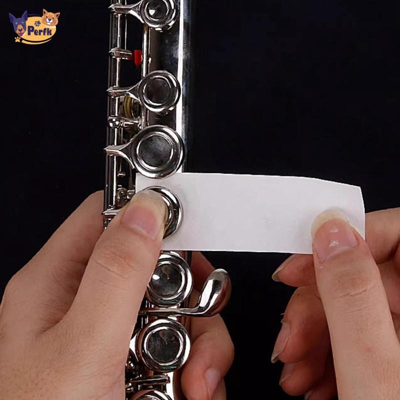 100 Tờ Saxophone Giấy Vệ Sinh Vật Dụng Bảo Trì Tấm Woodwind Pad